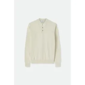 Beige men's regular fit knit polo