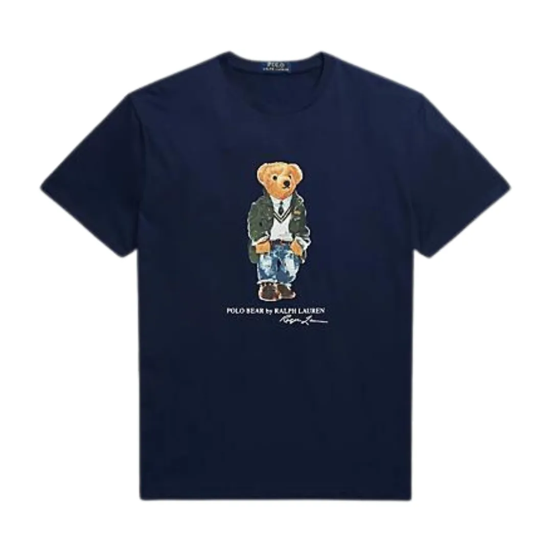 Polo Bear Jersey T-Shirt in Navy by Polo Ralph Lauren Classic Fit