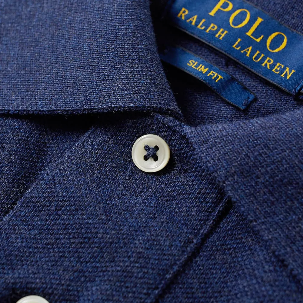 Polo Ralph Lauren Slim Fit Polo in Navy Heather