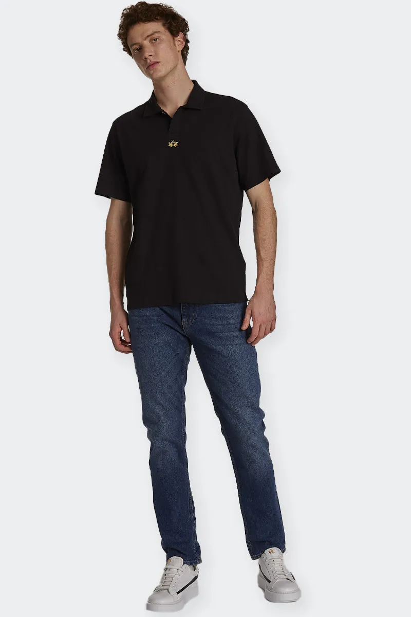 Black Regular Fit Polo Shirt Size 19-42