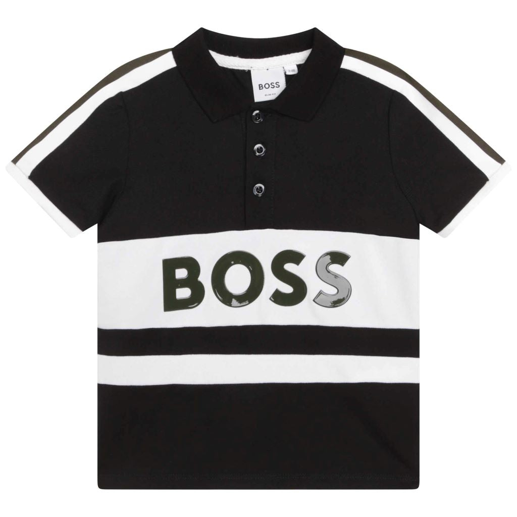 Polo Shirt in Black and White