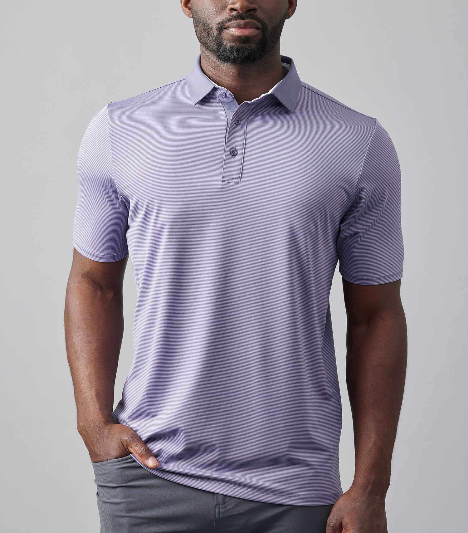 Polo Shirt with Striped Design