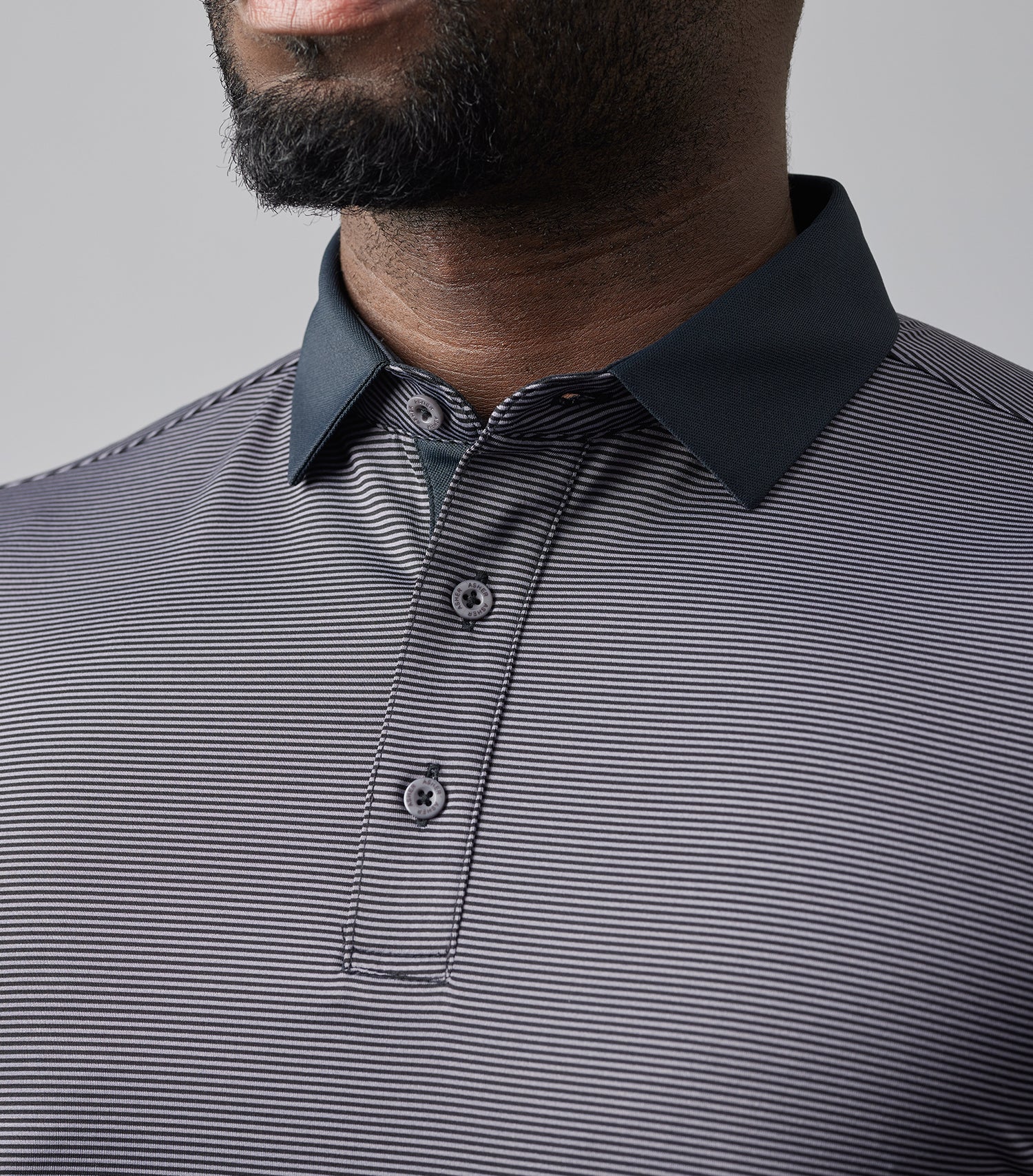 Polo Shirt with Striped Design