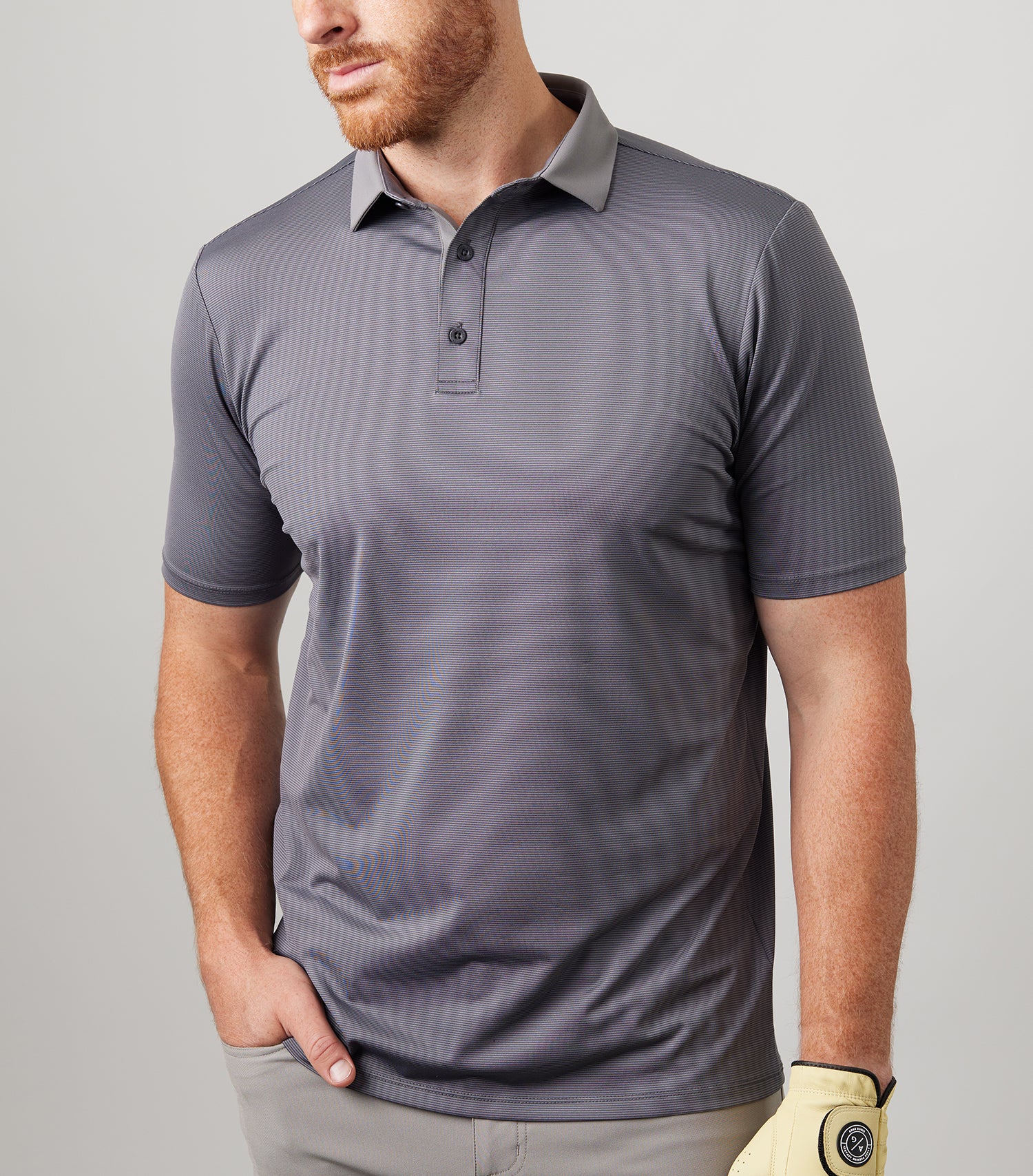 Polo Shirt with Striped Design