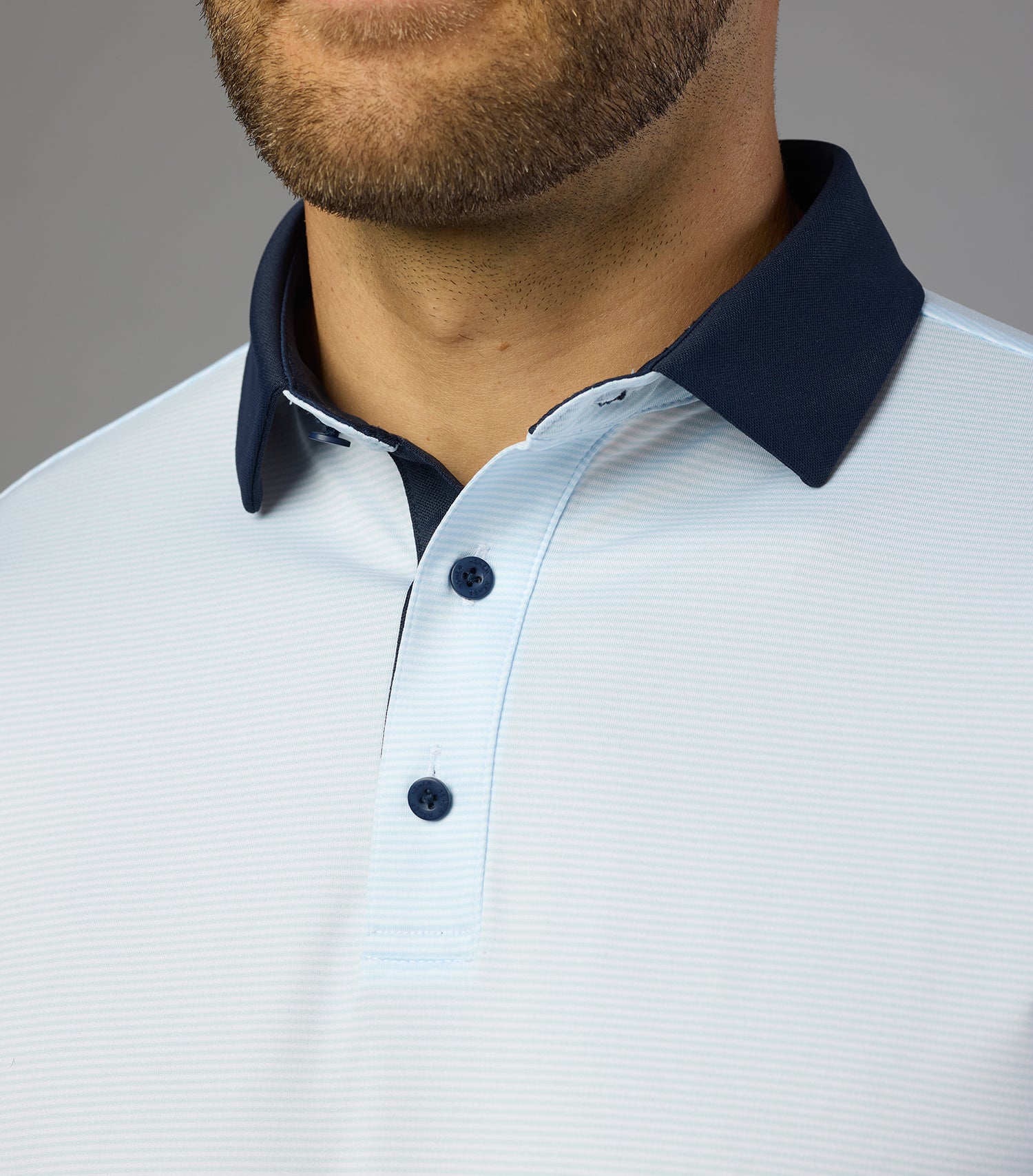 Polo Shirt with Striped Design