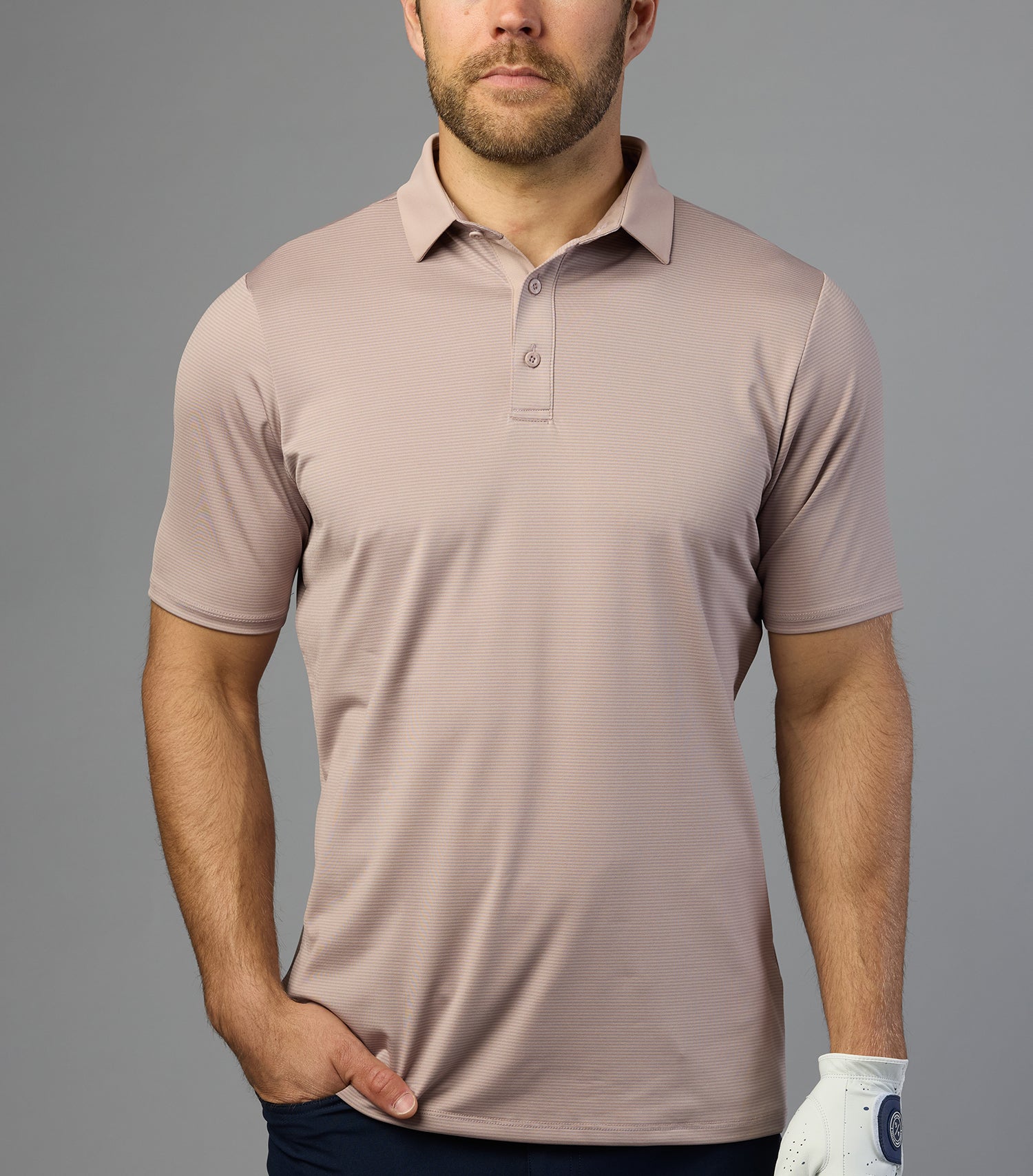 Polo Shirt with Striped Design