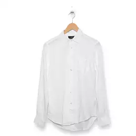 Portuguese Flannel Linen Pocket Shirt white - Shop Now