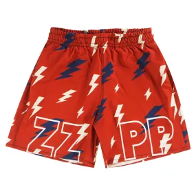 PPZZ Rich People Bolt Shorts Ash Red Navy D10