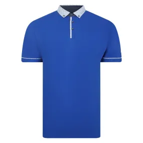 Polo Shirt with Printed Collar