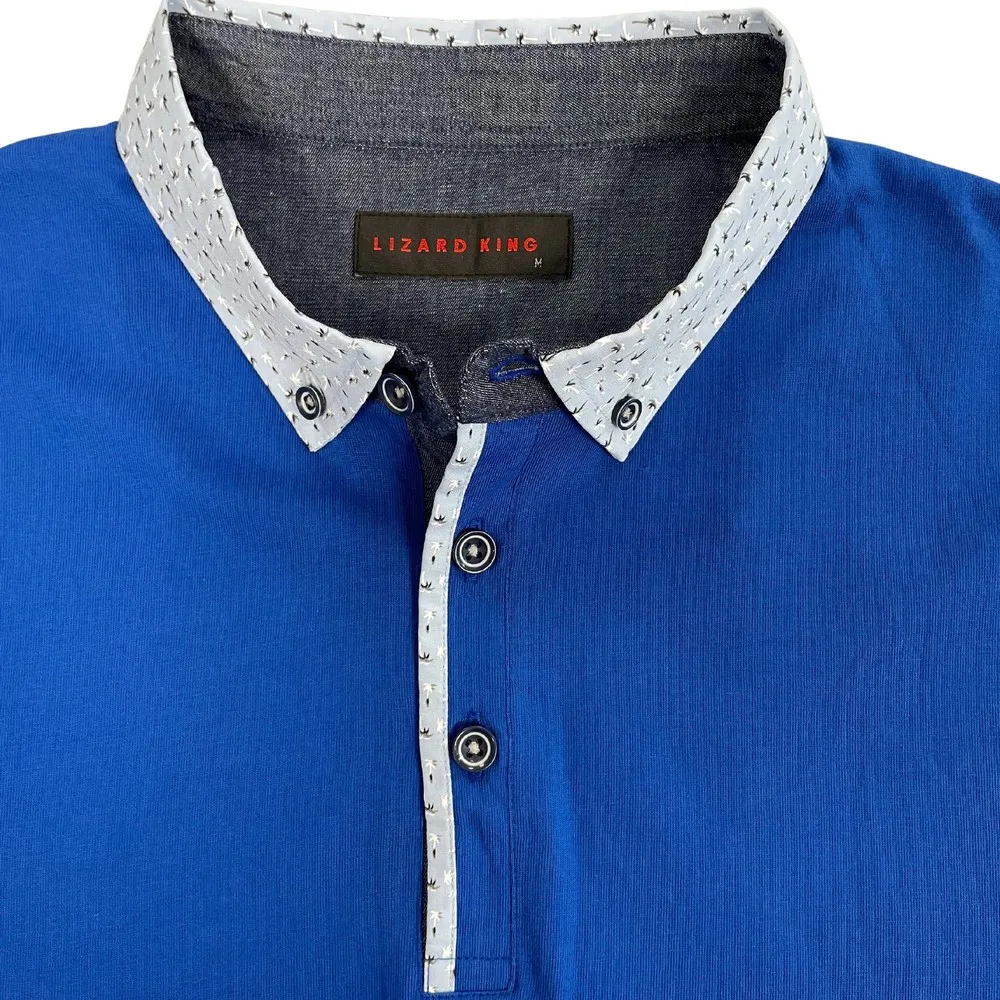 Polo Shirt with Printed Collar