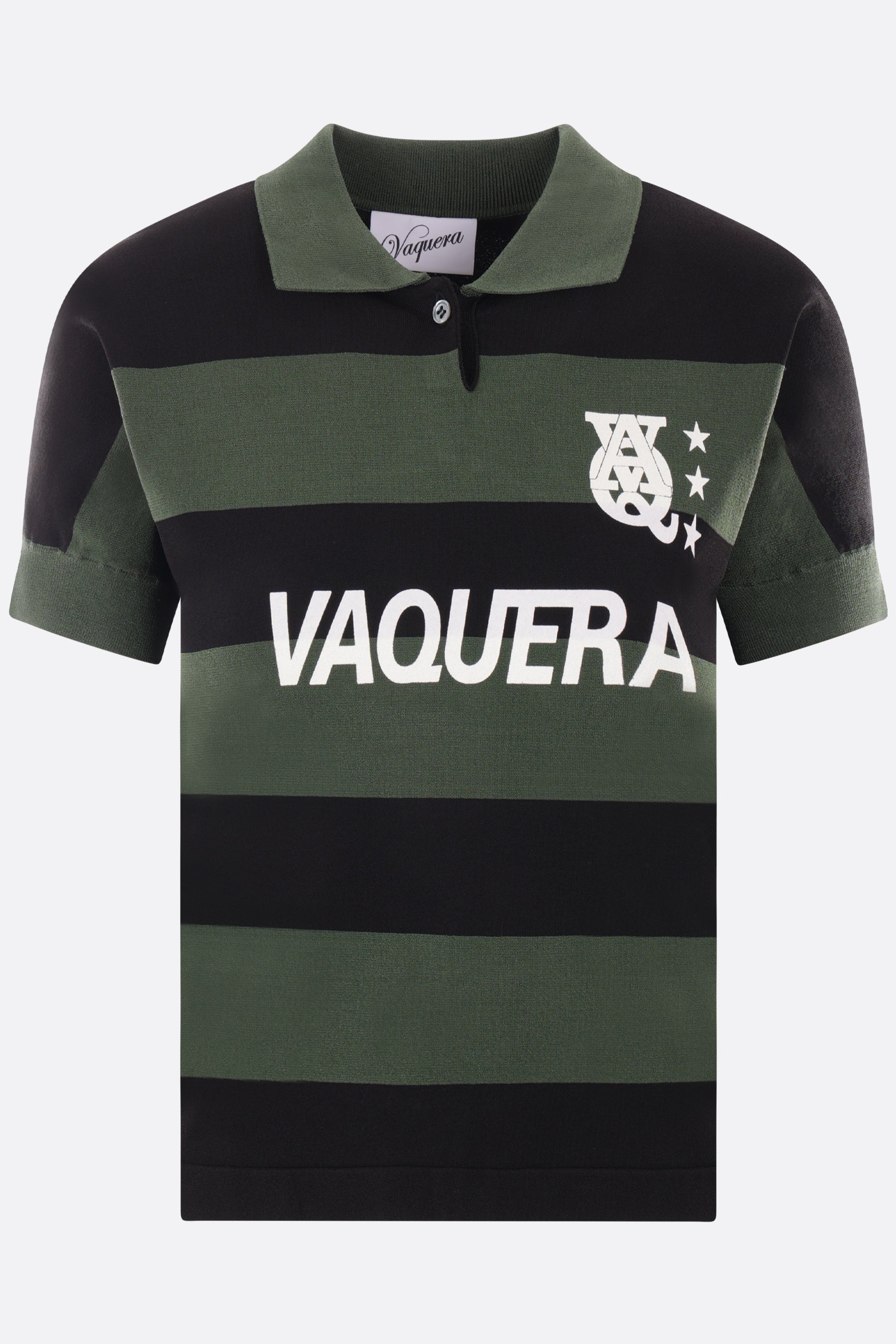 printed knit polo shirt with logo