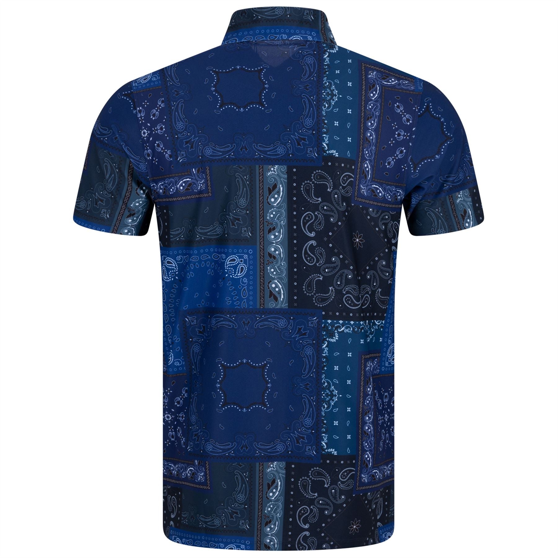 Printed Pique Polo Shirt - Twilight Blue