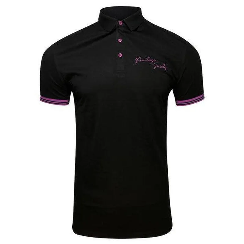 Black/Purple PS Script Polo Shirt