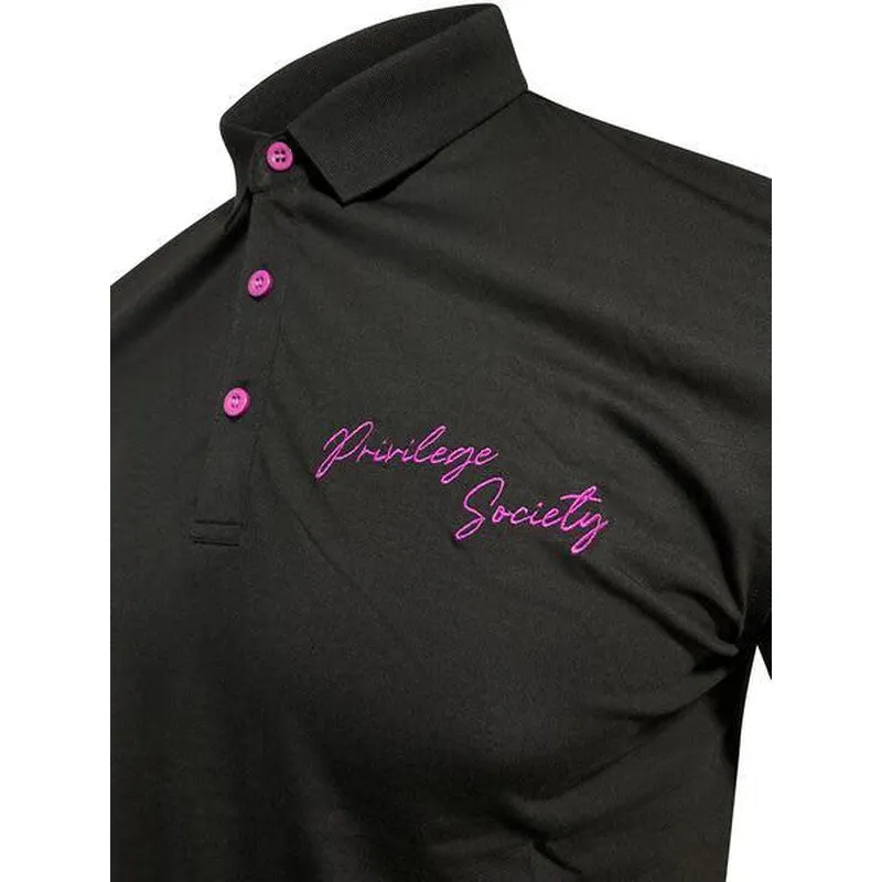 Black/Purple PS Script Polo Shirt