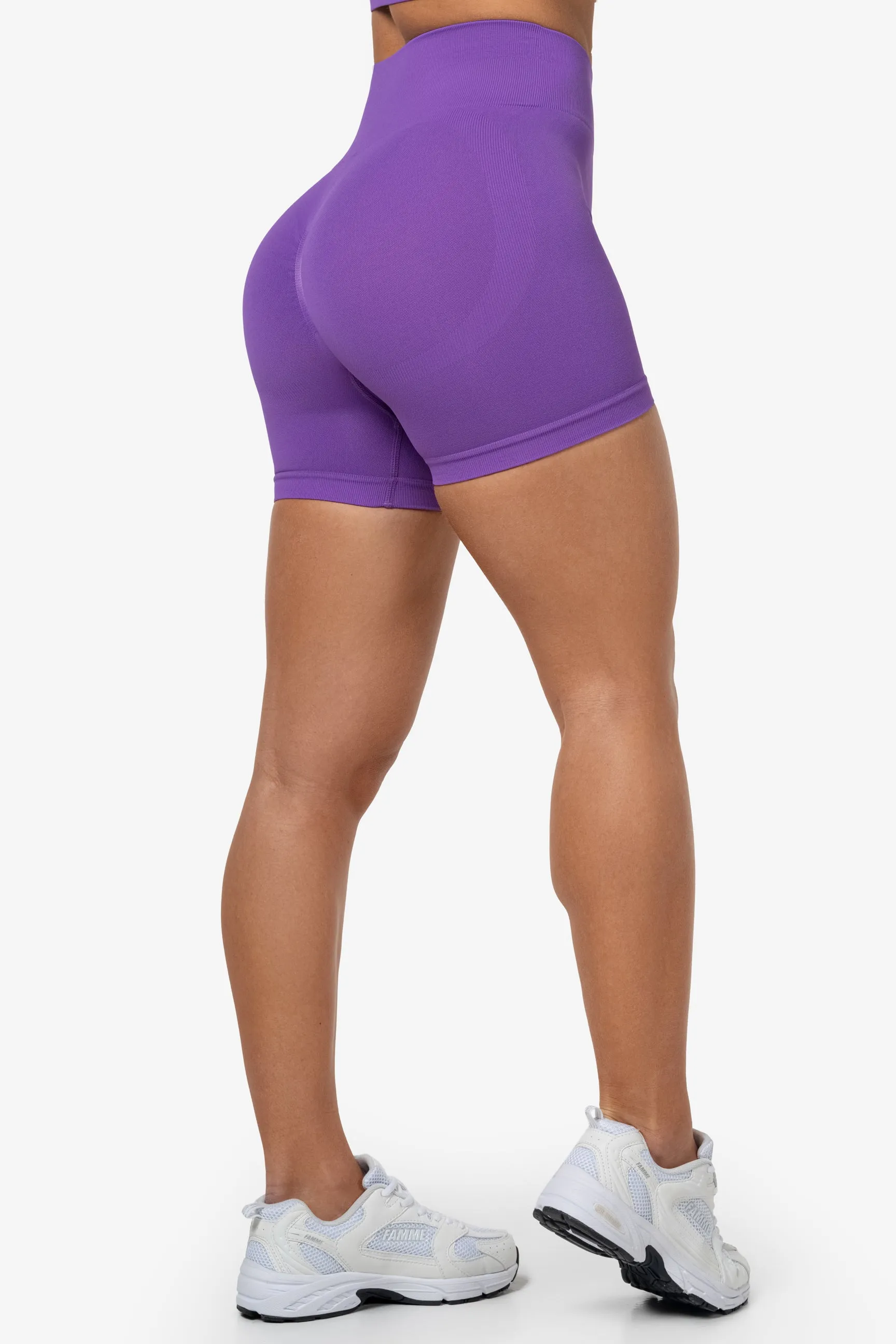 Purple Workout Compression Shorts