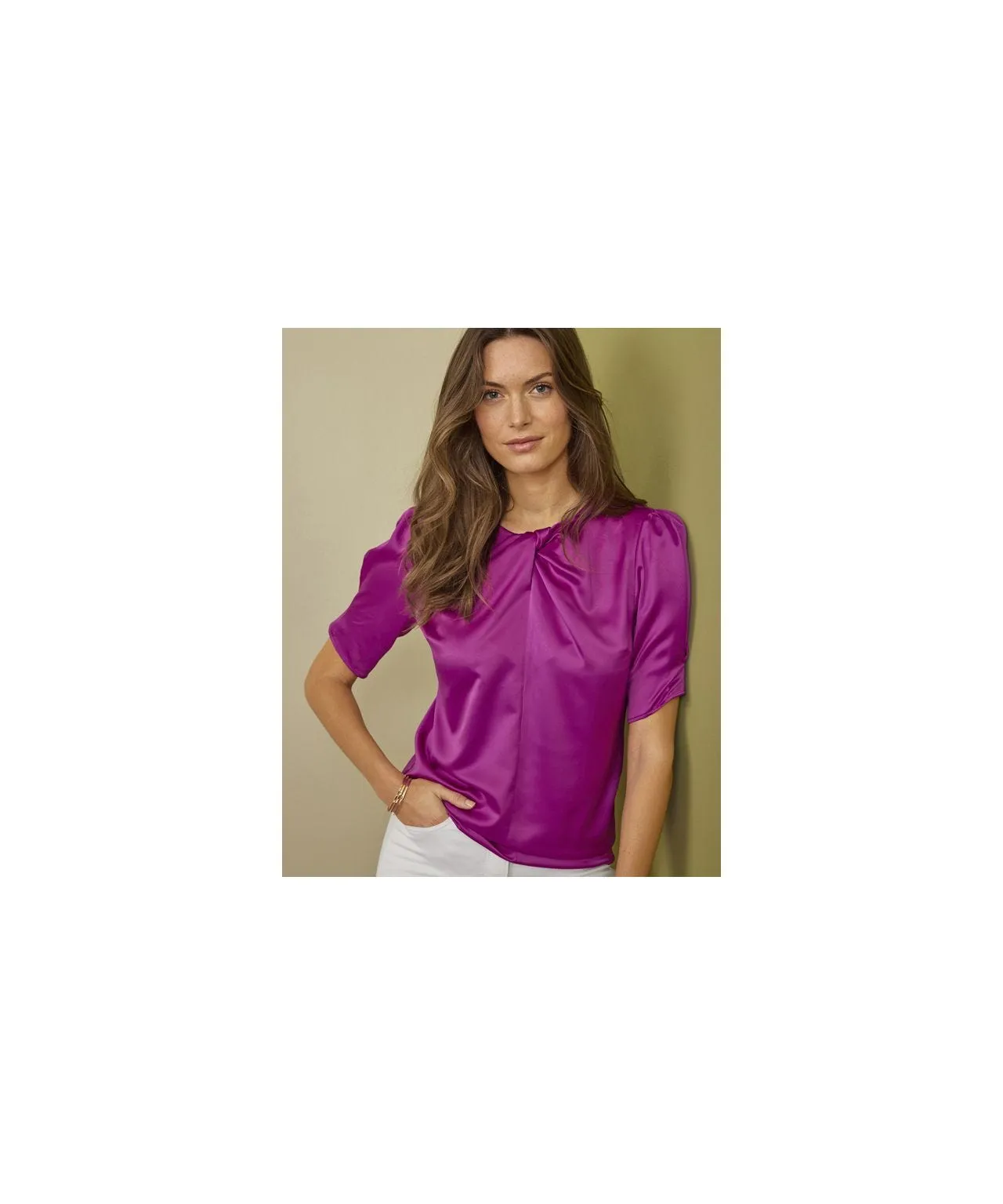 Elegant Purple Satin Top