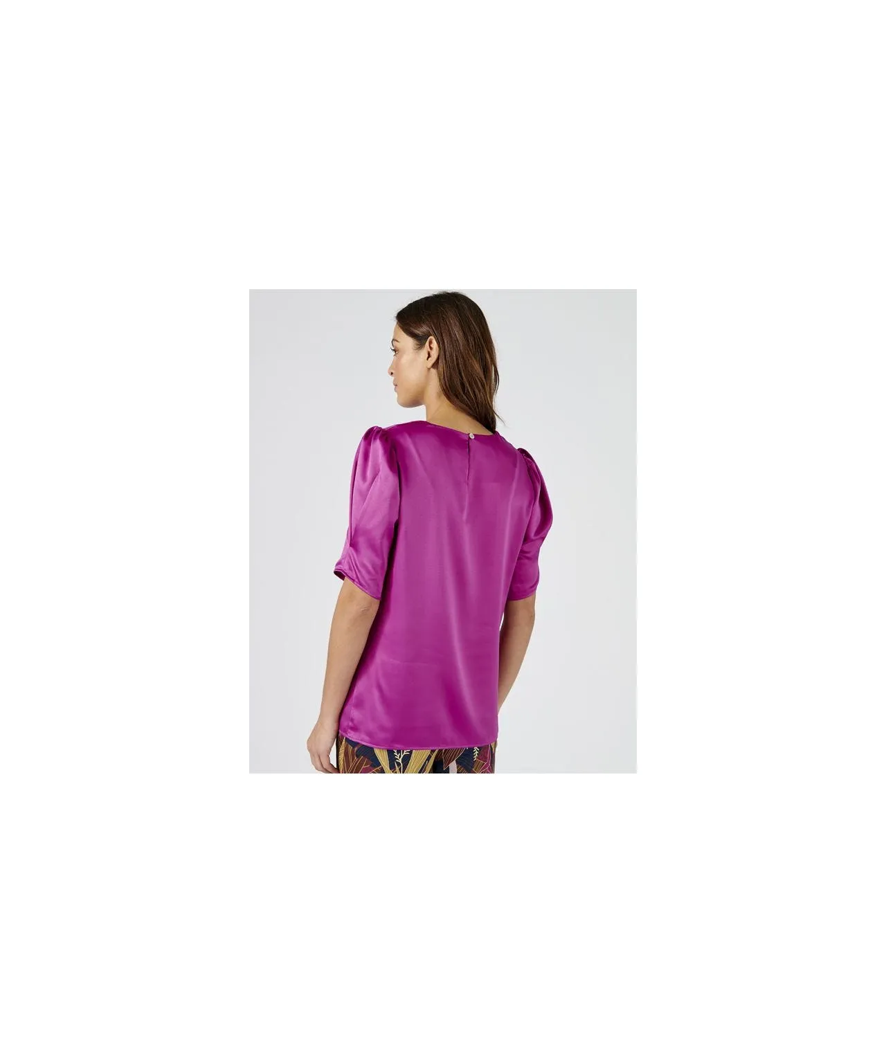 Elegant Purple Satin Top