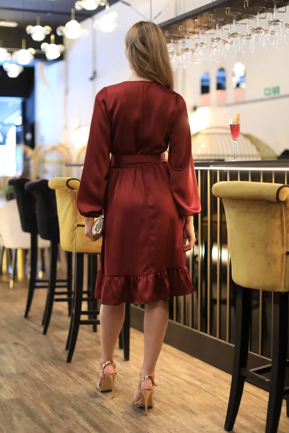 Red Frill Wrap Dress - Second Pair