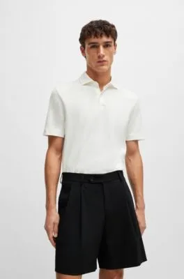 Regular Fit Cotton and Linen Polo Shirt