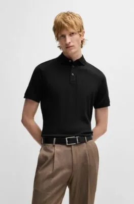 Regular-fit Polo Shirt in Mercerized Italian Cotton