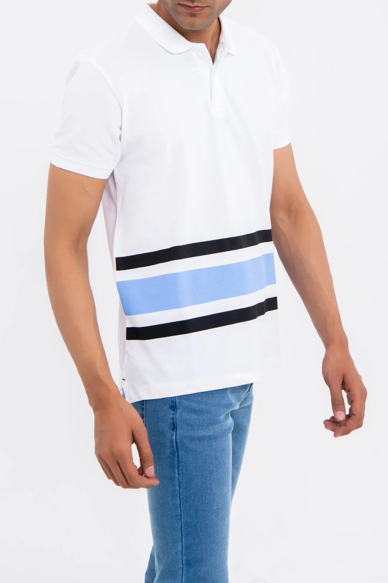 Printed Cotton Polo Shirt with Relaxed Fit