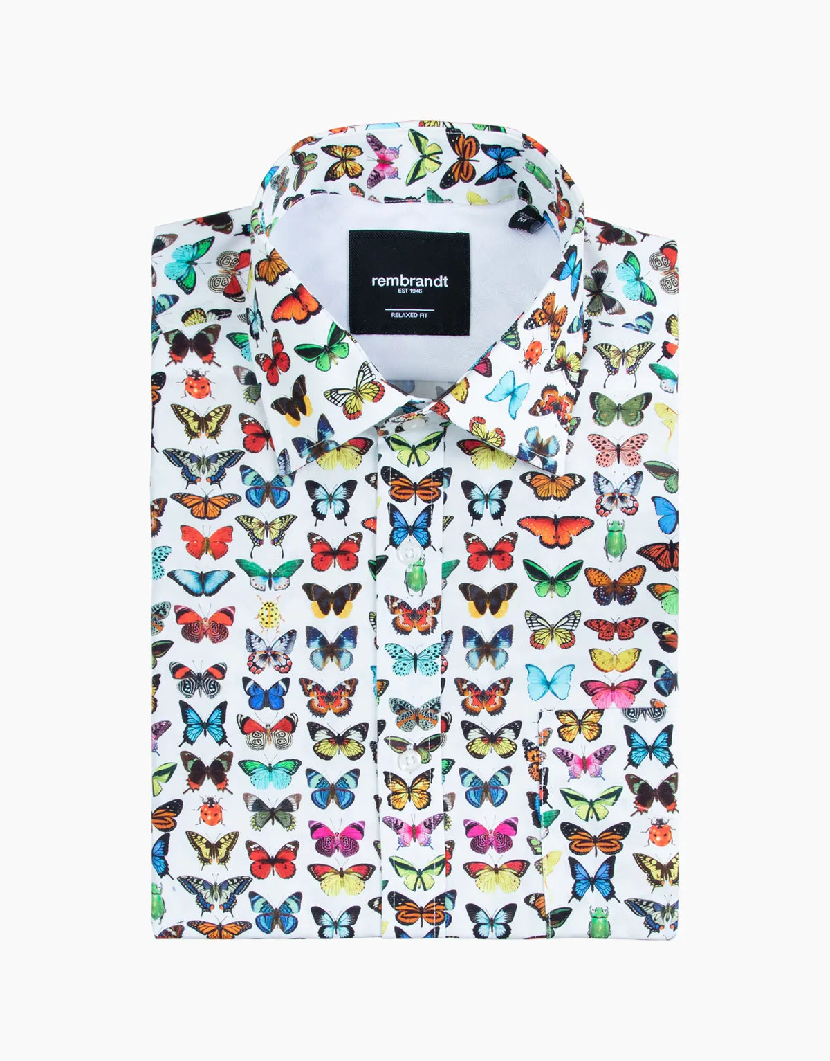 Rembrandt - Sinatra Shirt with Butterfly Print Design