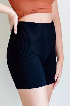 Riley Ribbed High-Waisted Shorts - Seamless | Shop Now