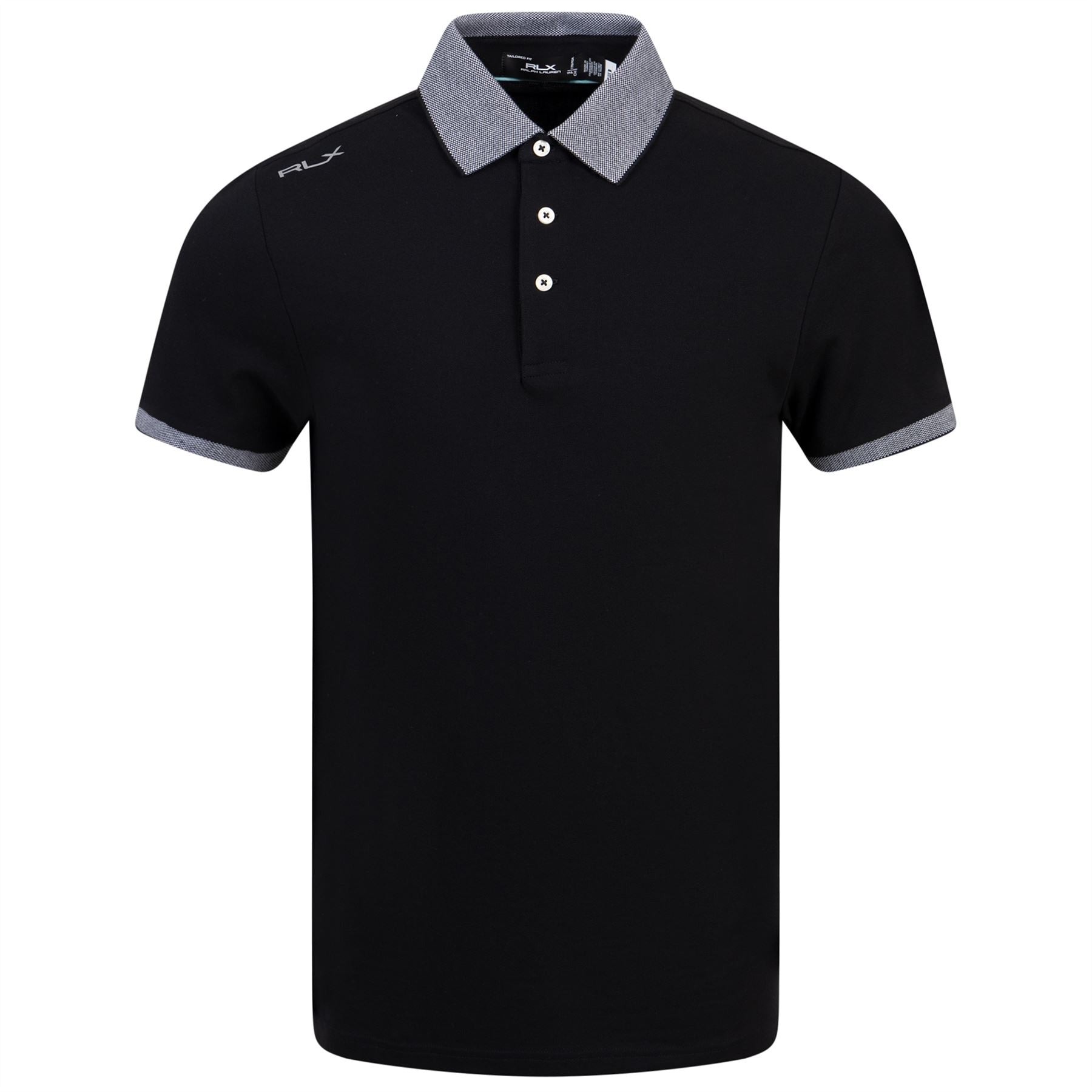 RLX Cotton Knit Polo Black - SS24