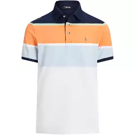 RLX Tailored Fit Cotton Knit Stripe Polo Navy Multi - SS24