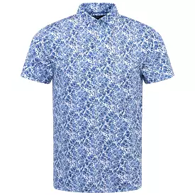 RLX Tailored Fit Floral Blue Polo Shirt - SS24