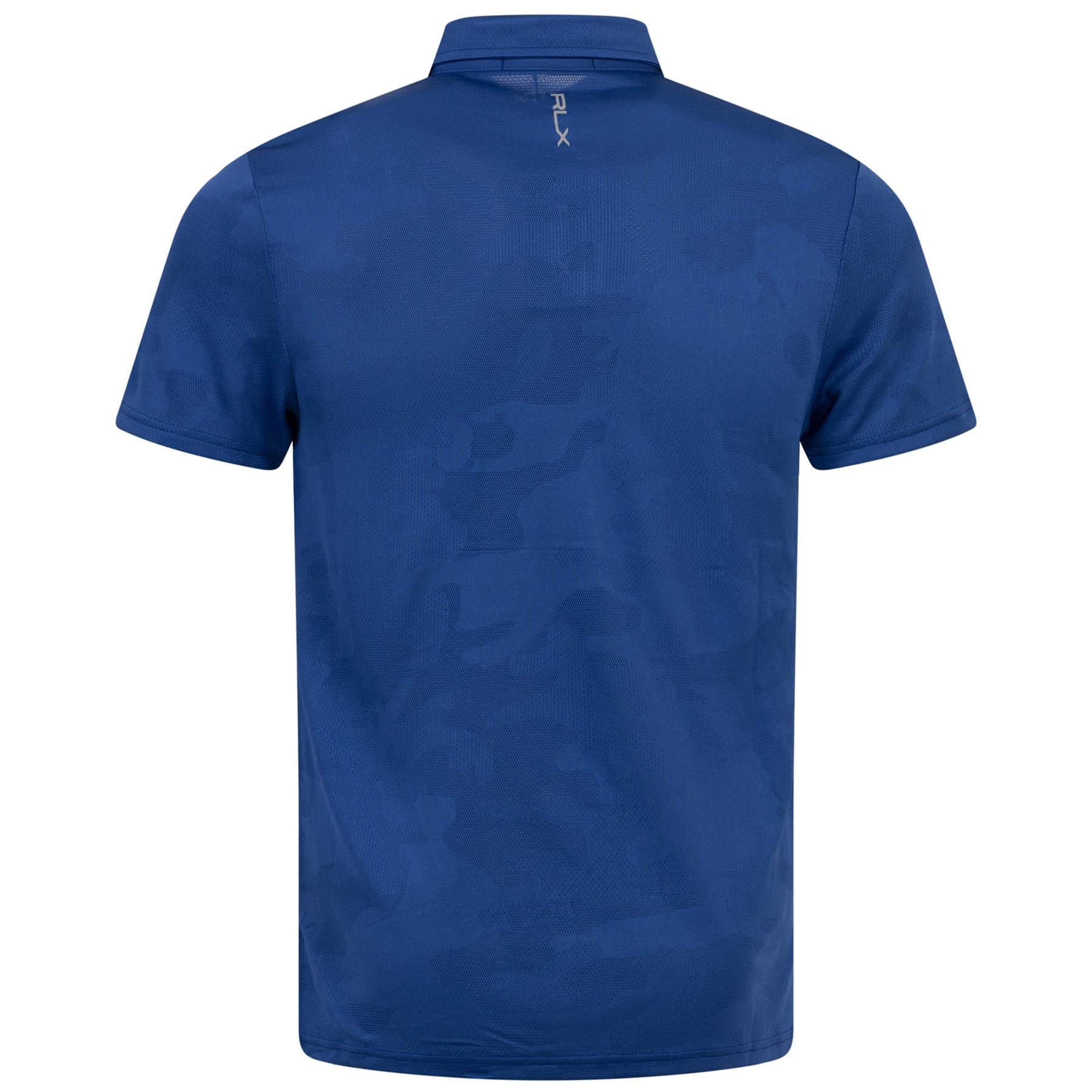 RLX Tailored Fit Lightweight Royal Blue Camo Polo - SS24