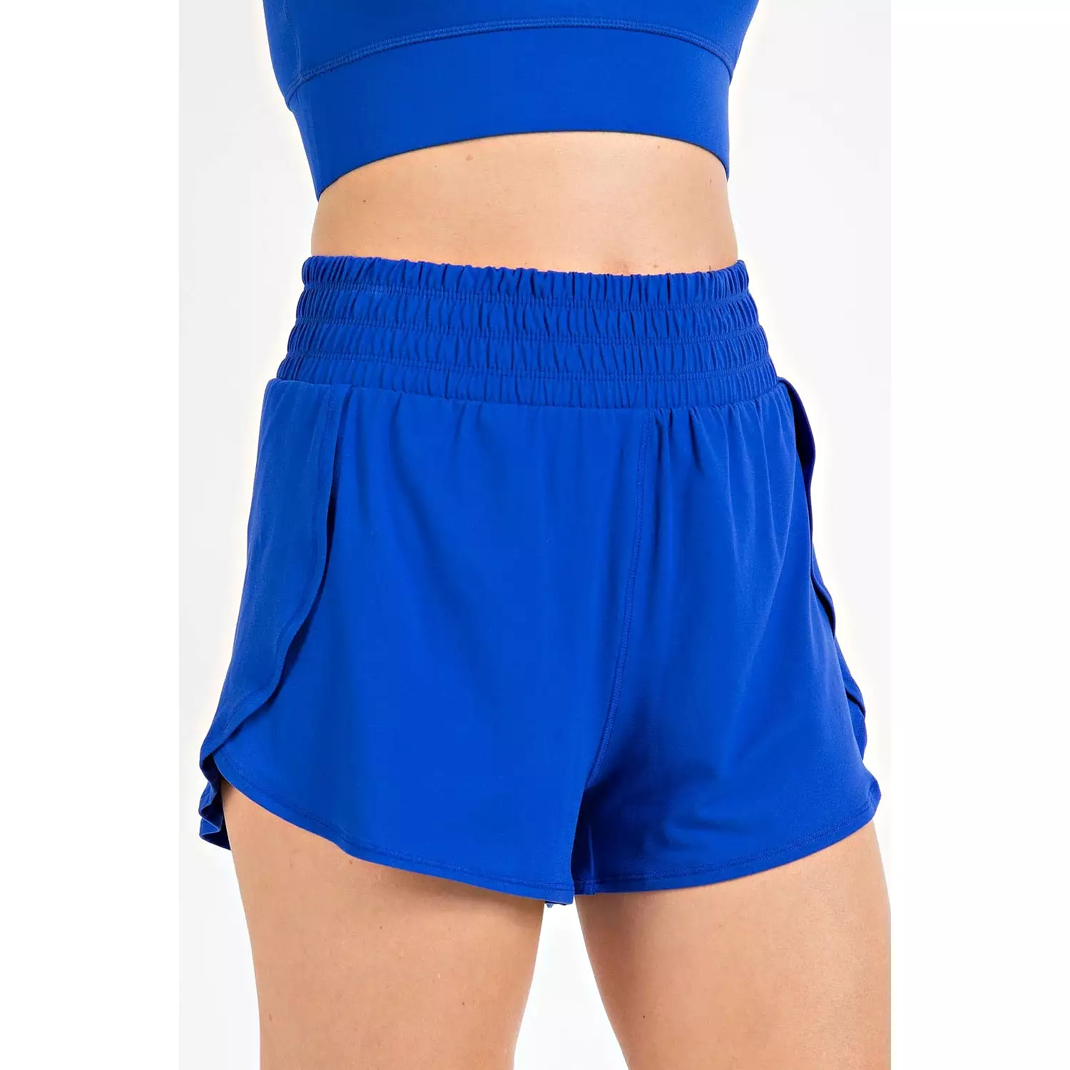 Royal Blue Butter Fabric Track Shorts