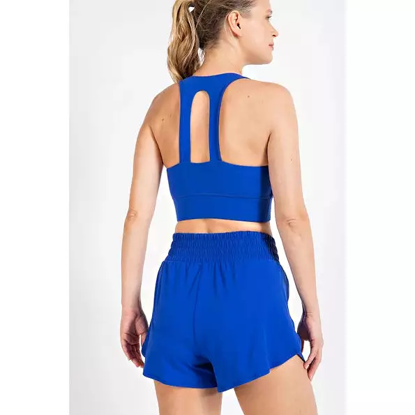 Royal Blue Butter Fabric Track Shorts