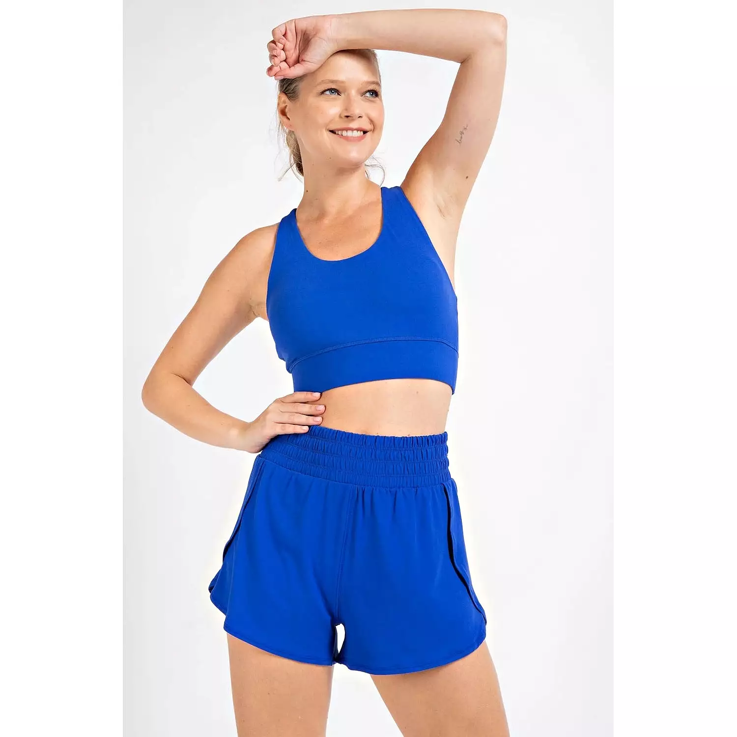 Royal Blue Butter Fabric Track Shorts