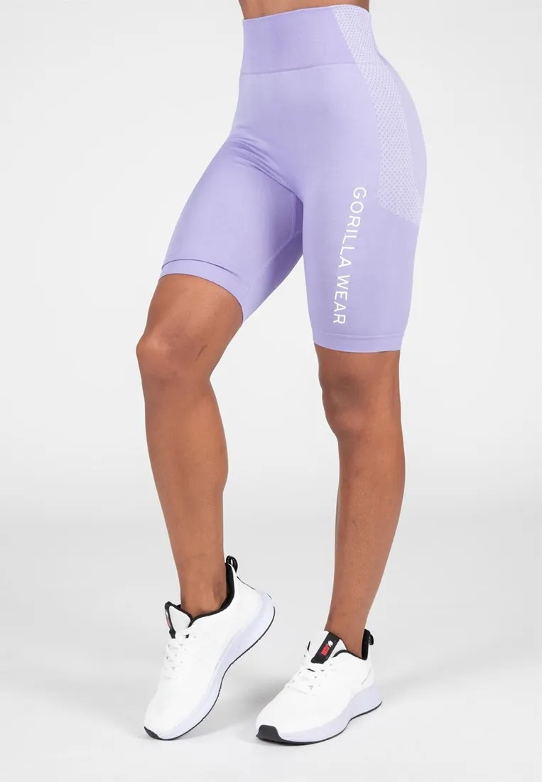 Lilac Seamless Cycling Shorts by Selah - L/XL Gorilla Wear