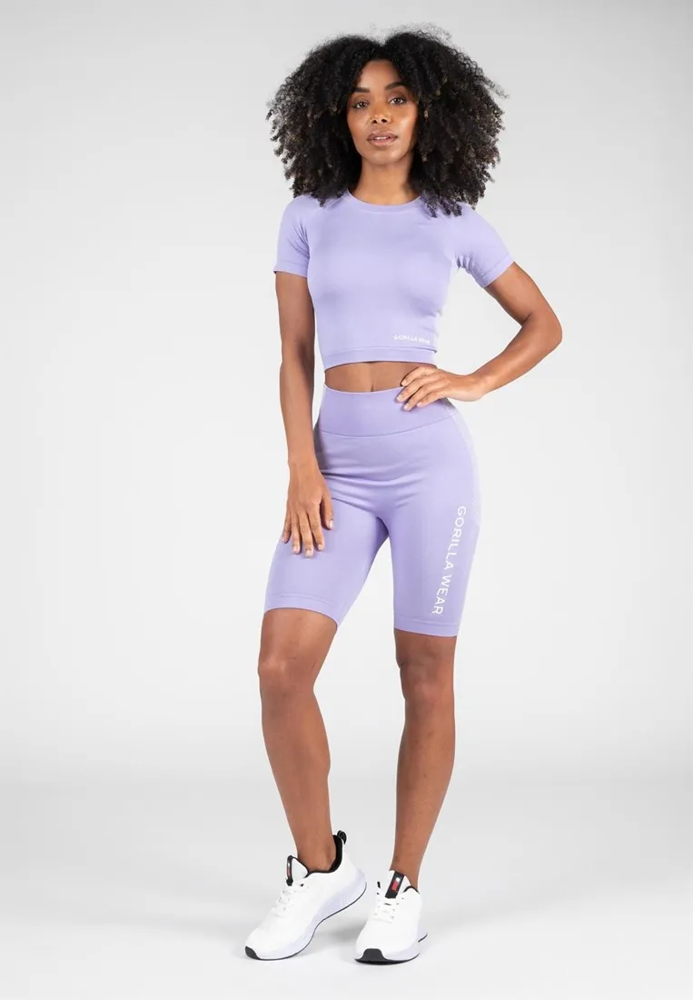 Lilac Seamless Cycling Shorts by Selah - L/XL Gorilla Wear