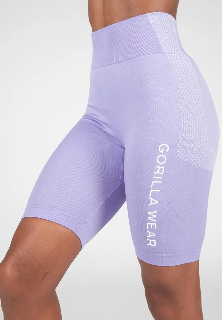 Lilac Seamless Cycling Shorts by Selah - L/XL Gorilla Wear