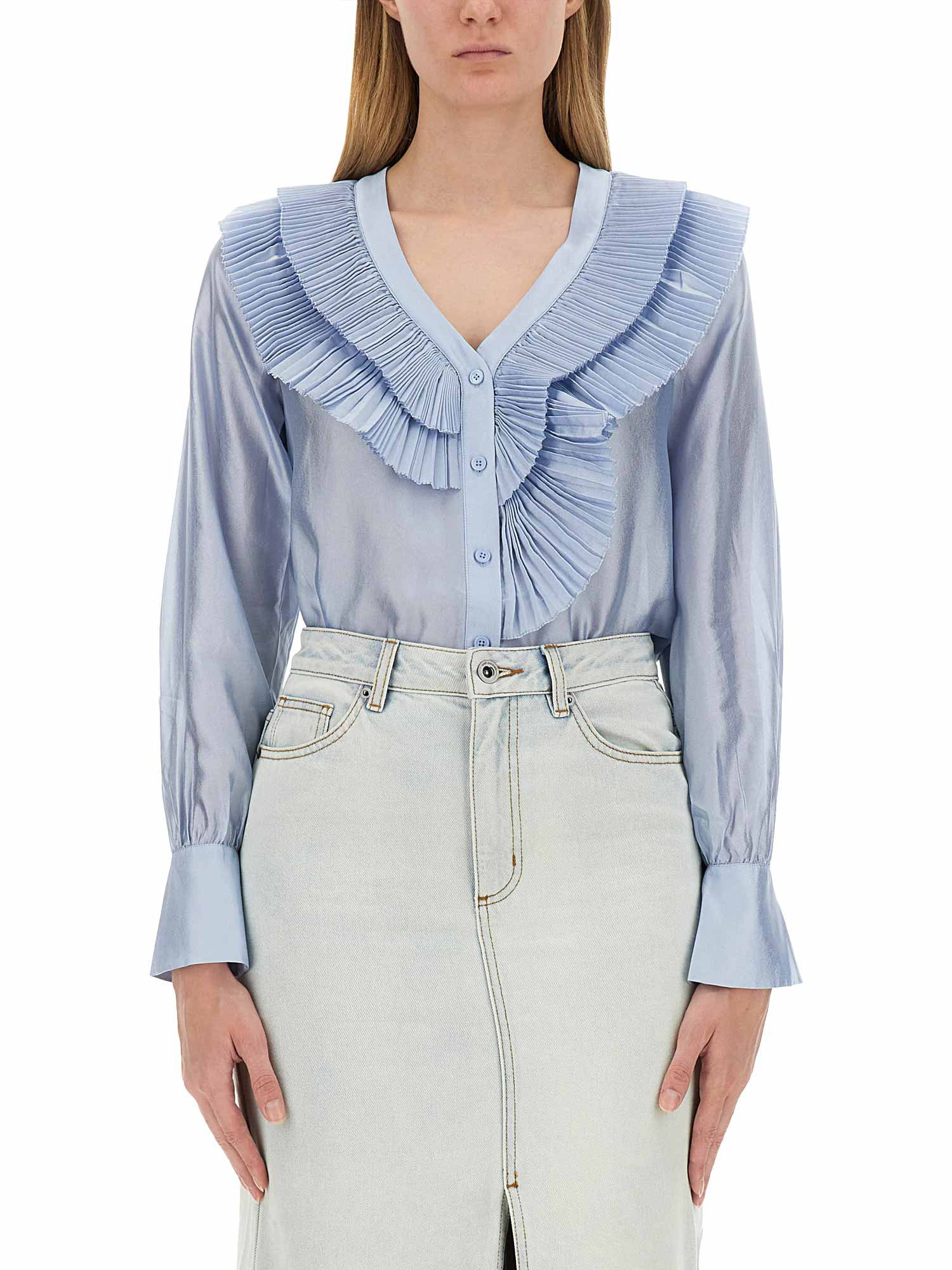 Self-Portrait Organza Blouse - Shop Now