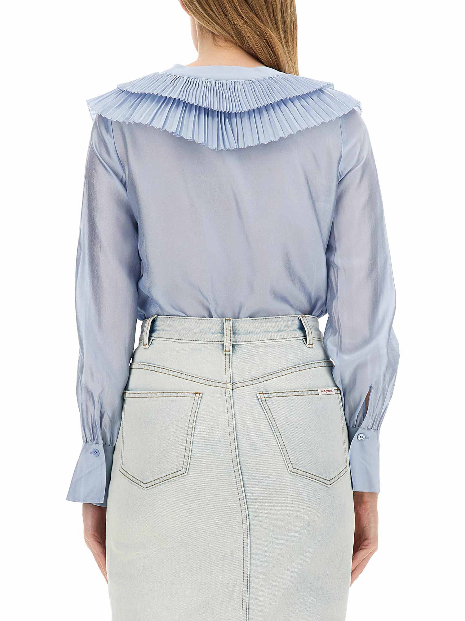 Self-Portrait Organza Blouse - Shop Now