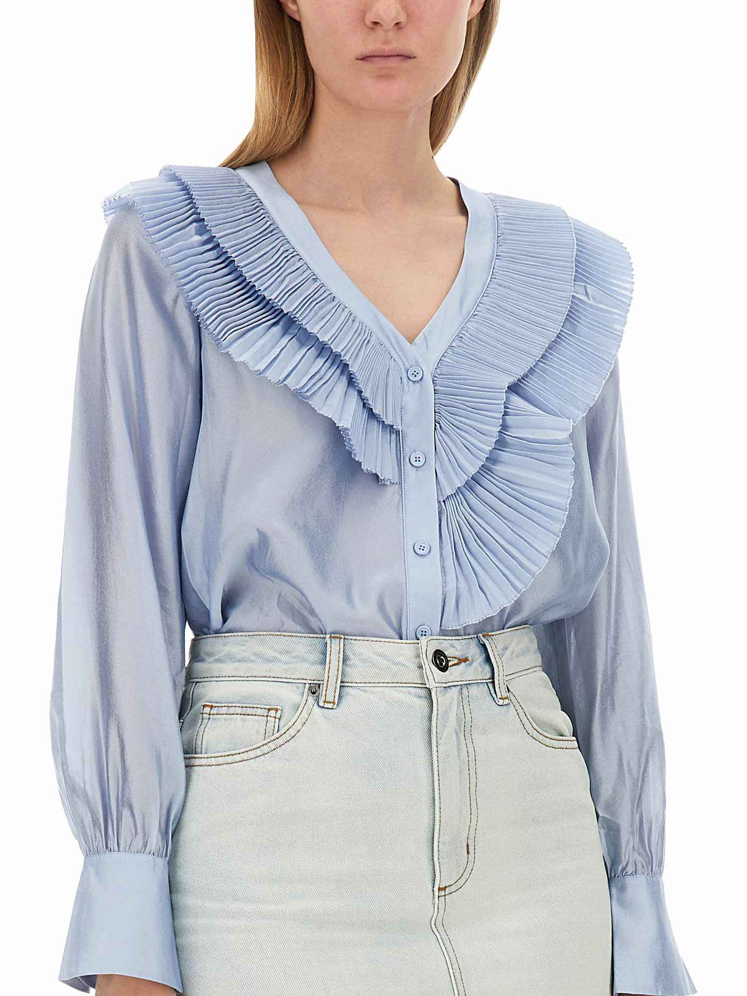 Self-Portrait Organza Blouse - Shop Now