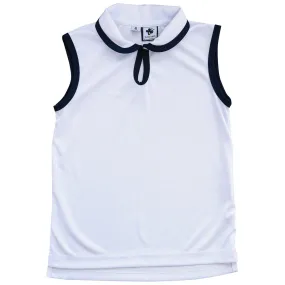 Serena Sleeveless Polo White Dri-Fit