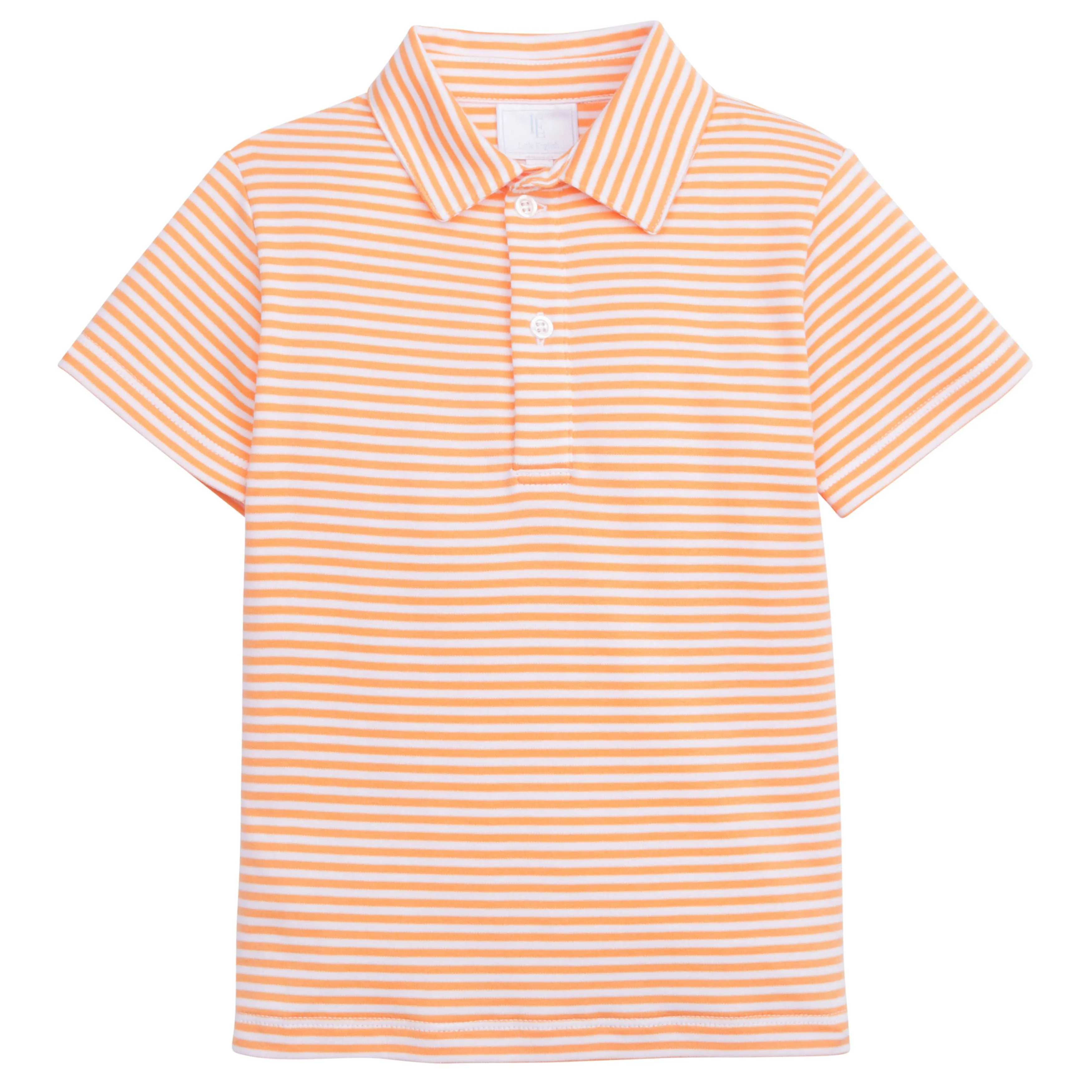 Orange Stripe Short Sleeve Polo