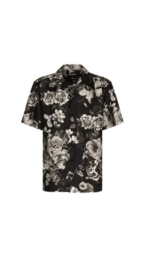 Hawaiian Floral Silk Shirt