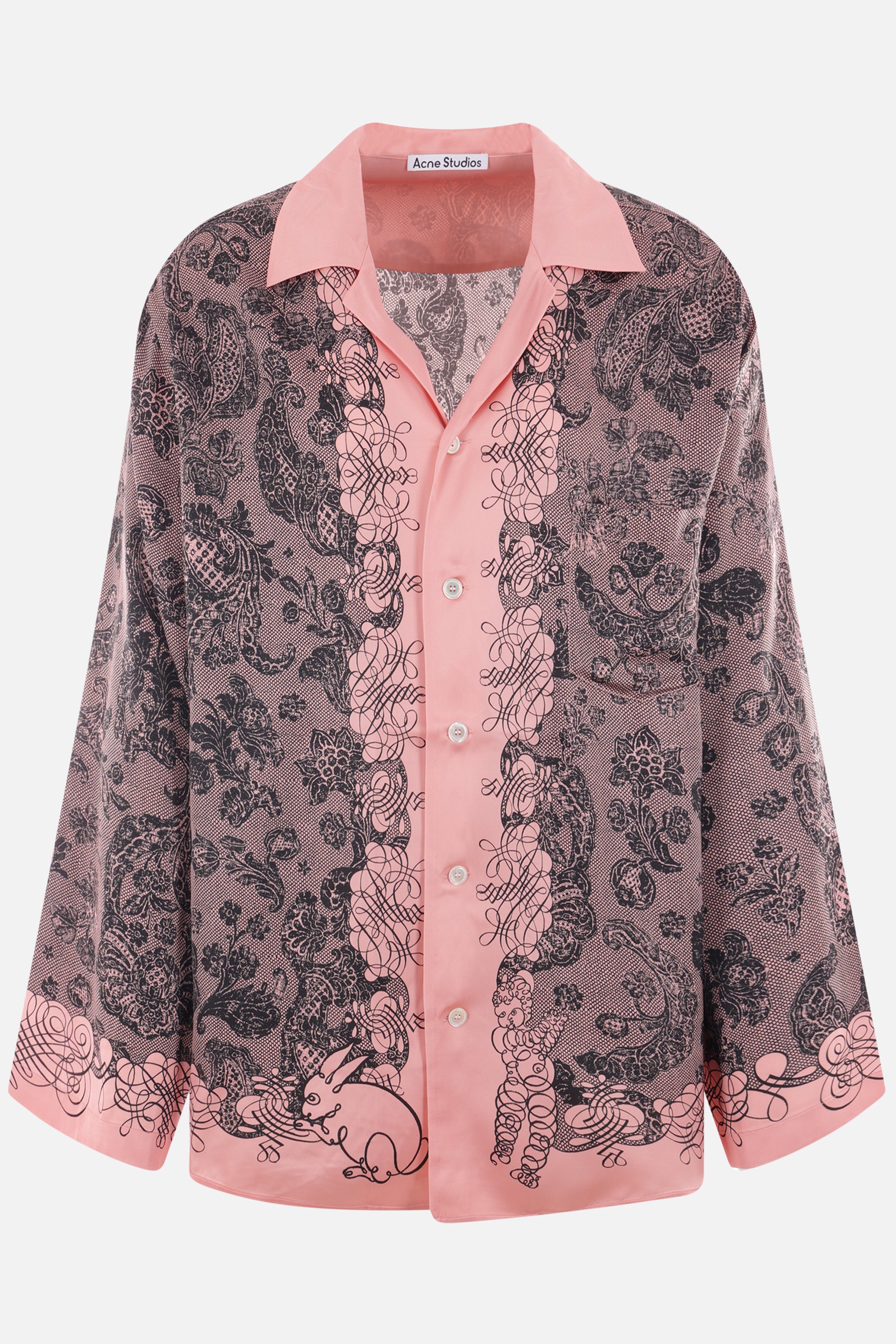 silk shirt with colorful pattern