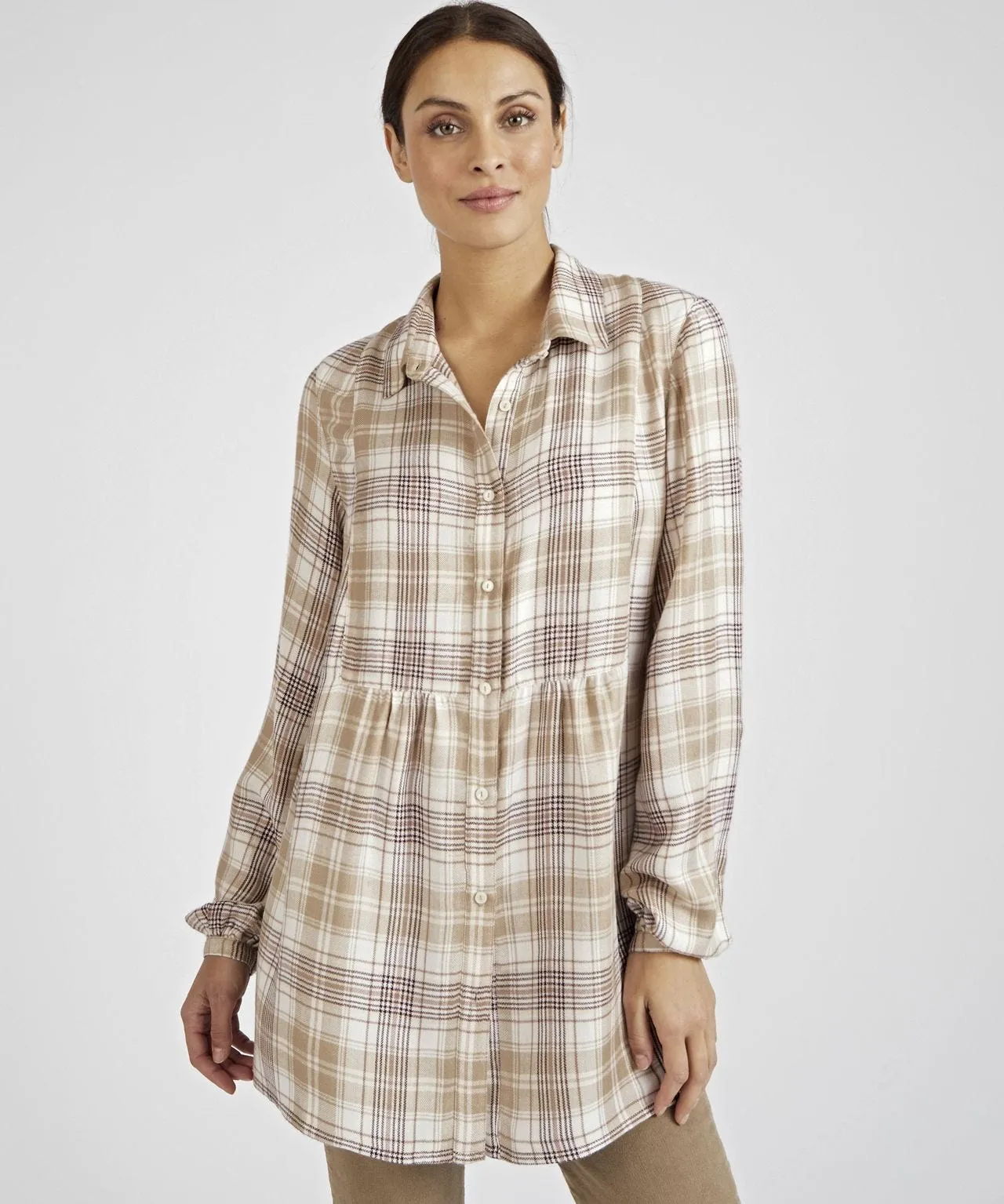 Soft Check Blouse by Skin