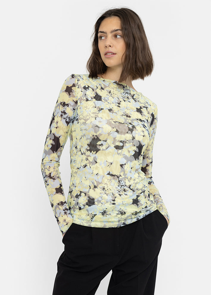 Soft Rebels Samara LS T-shirt SR223-300 Fragment flower lime