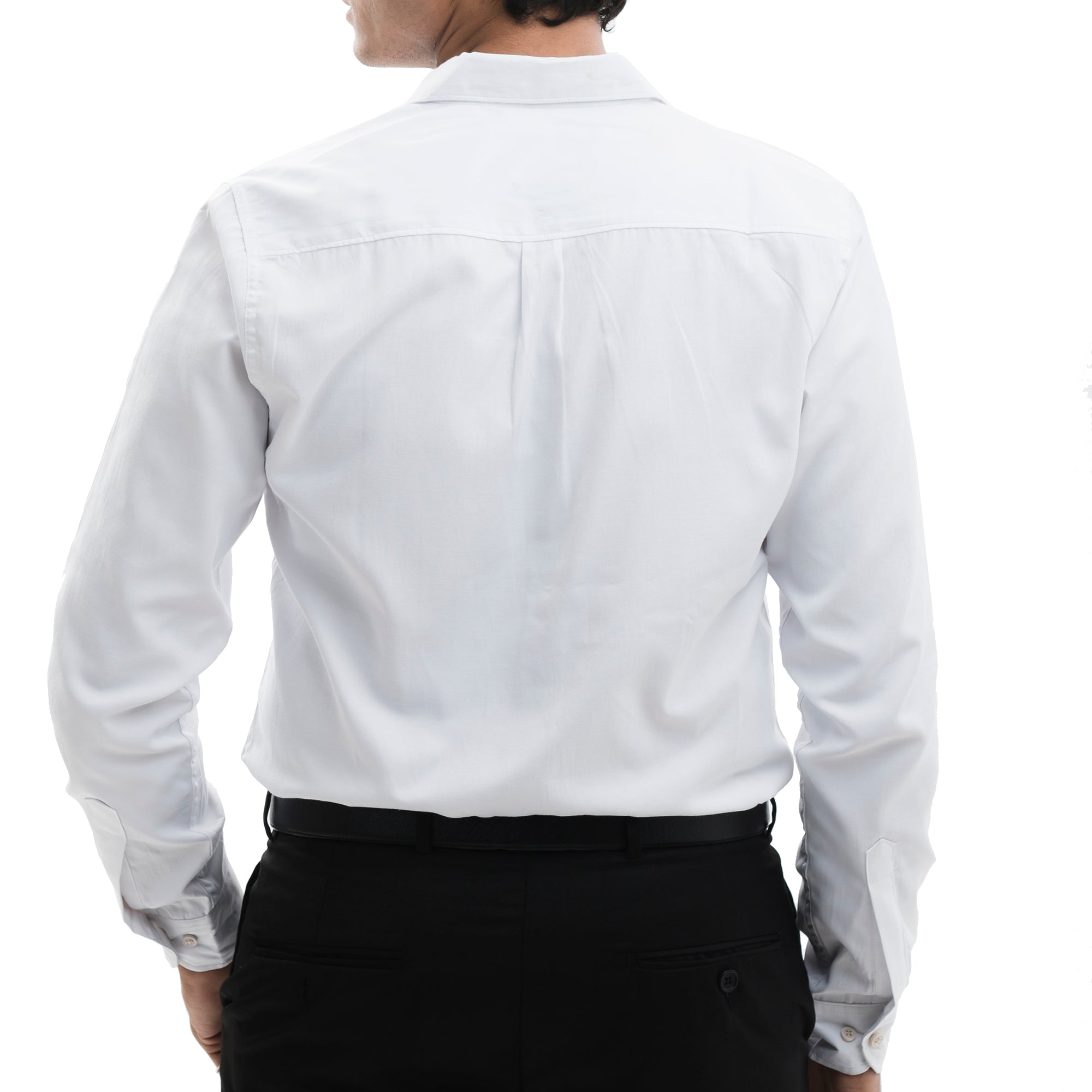 Solid White Decorated Informal Shirt