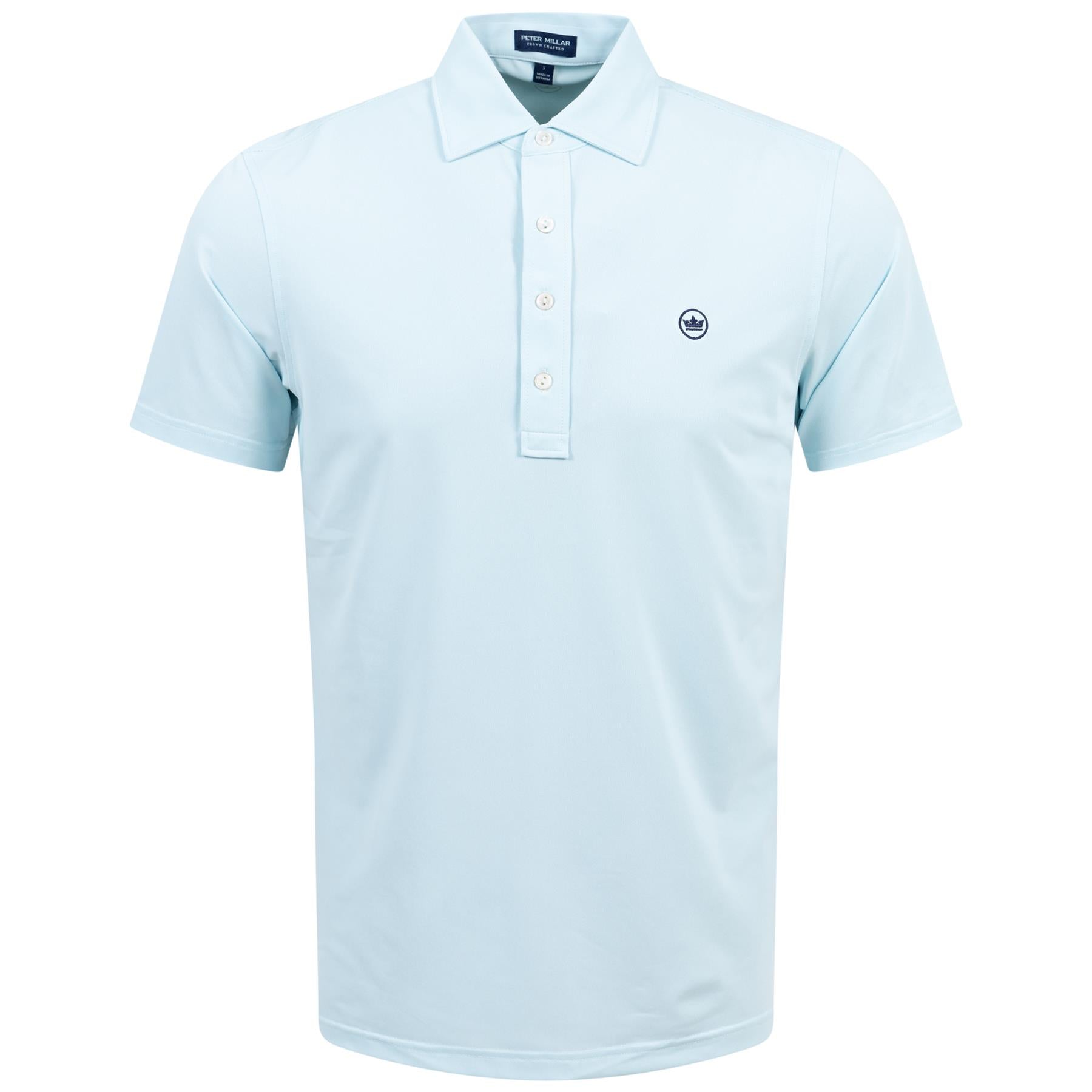 Soul Tailored Fit Performance Polo Aqua Blue