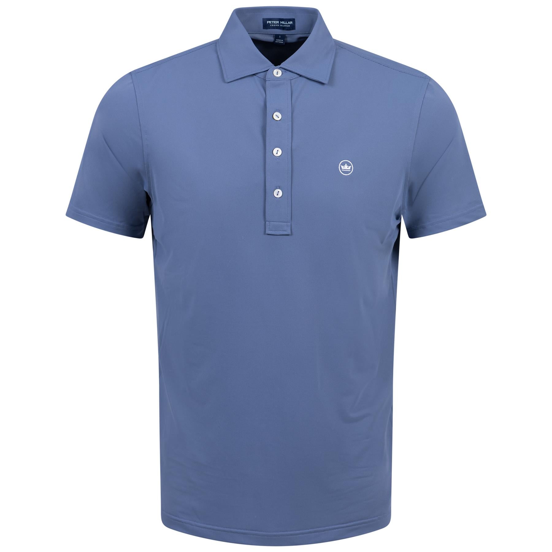 Soul Tailored Fit Polo Blue Pearl Performance Mesh - SS24