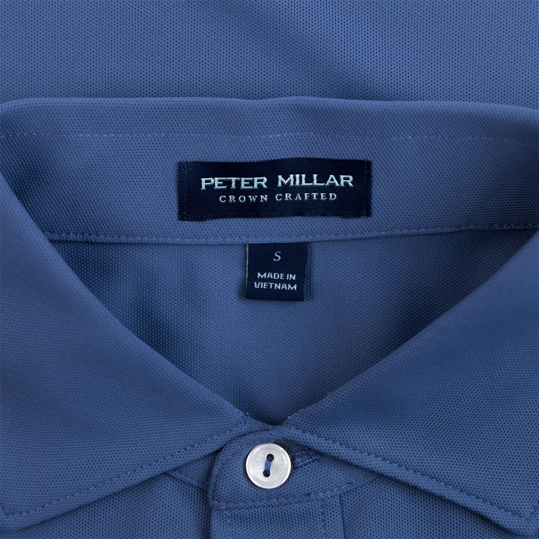 Soul Tailored Fit Polo Blue Pearl Performance Mesh - SS24